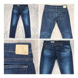 AG Jeans The Nikki Crop Womens 27 (Fit 30x27) Blue Relaxed Skinny Crop Dark Wash